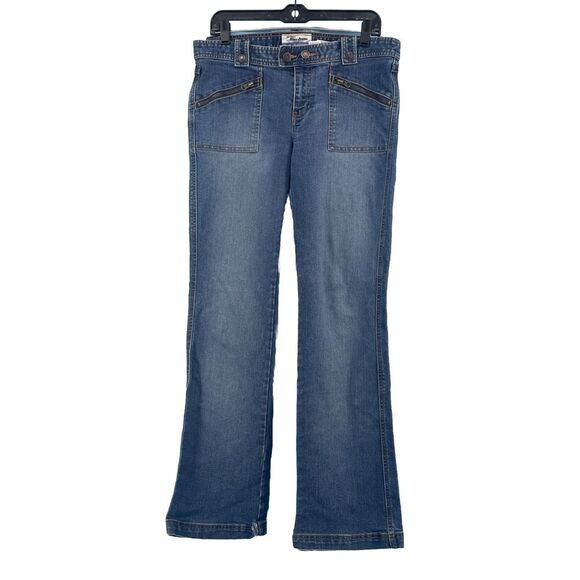 OLD NAVY Jeans Women's Sz 10  Vintage Y2K Zippered Pockets Straight Leg*READ - Picture 1 of 11